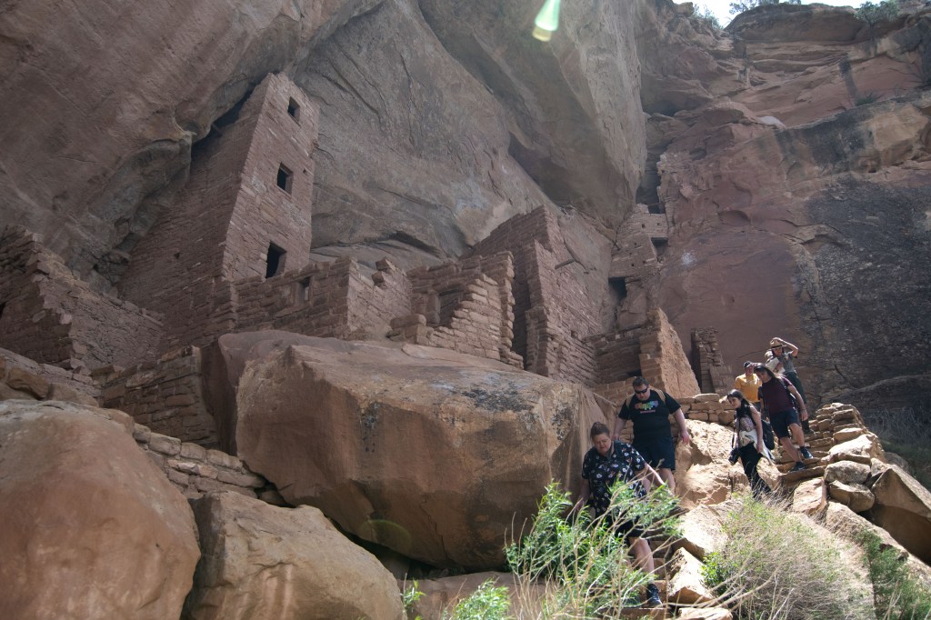 Square House Tower, Mesa Verde National Park, Colorado is a unique cliff dwelling.